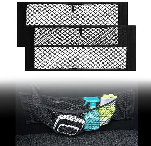 2 Stück Auto Organizer Netze, Für Mazda 3 Elastisches Kfz Aufbewahrungsnetz, Autozubehör Innenraum Kofferraum Netztasche