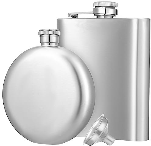 Flasque à Whisky en Acier Inoxydable 1 Set, 5oz et 7oz
