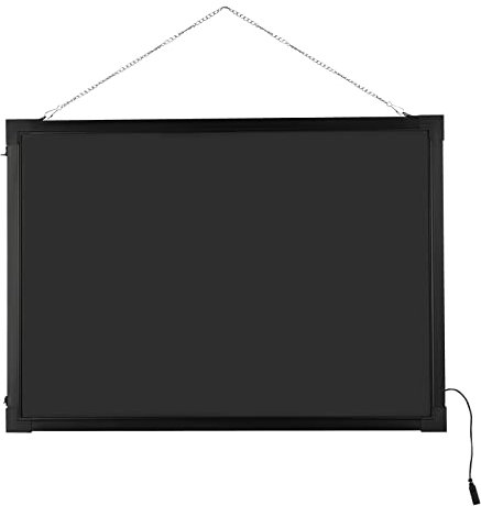 LED Schreibtafel Leuchttafel 60 * 80cm DIY Neonlicht Werbetafel Writing Board mit 7 Farbvariationen, Leuchtende Werbetafel Leuchtschild Nachrichtenschreibtafel für Café, Bar, Restaurant, Hochzeit