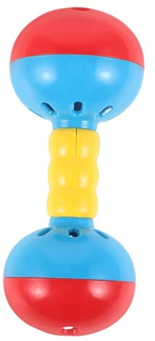 HONITANO Junge Mädchen Doppelkopf Rassel Musikinstrument Handlicher Hand Shaker aus Kunststoff Förderspielzeug zur Sensorischen und Eltern junge Mädchen interaktion für