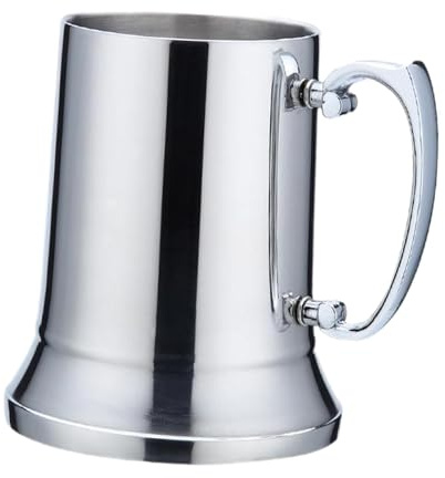 Gcljlmy Beer Mug Cocktail Mug Double Wall S with Handgrip Bar Accessories Tankard Drinkware Tea Cups for Hot Drink Hotels Coffee Wine, 450ml