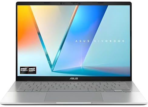 ASUS Vivobook S14 M3407 14 Laptop | AMD Ryzen 7 260 | 16GB RAM | 1TB SSD | 1920 x 1200 IPS Display | AMD XDNA NPU | Windows 11 Home | Silver