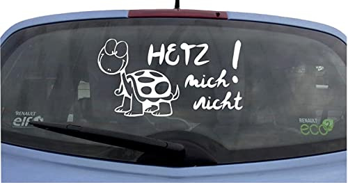 wDesigns Autoaufkleber Hetz Mich Nicht! Schildkröte Aufkleber Auto Sticker Heckscheibe