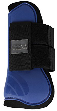 QHP Hartschalen-Gamaschen vorne innen Neopren Klettverschluss (Shetty, Navy)