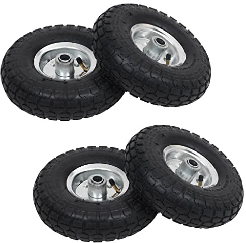 vidaXL 4X Sackkarrenrad Gummi 4,10/3,50-4 (260x83) Ersatzrad Rad Bollerwagen