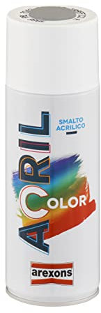 AREXONS Acrilcolor RAL 7042 GRIGIO TRAFFICO 400 ml, Colore Acrilico, Smalto Spray per Superfici, Ottima Copertura, Colori Brillanti