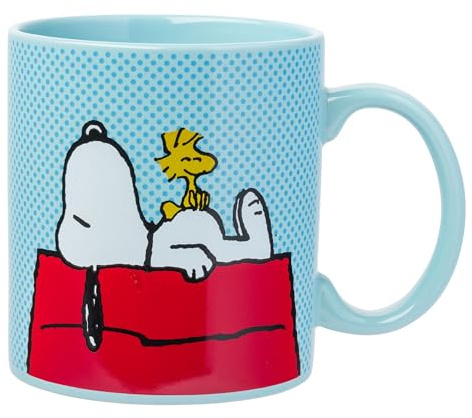 Silver Buffalo Peanuts Snoopy and Woodstock on House, Ceramic Mug, 20oz