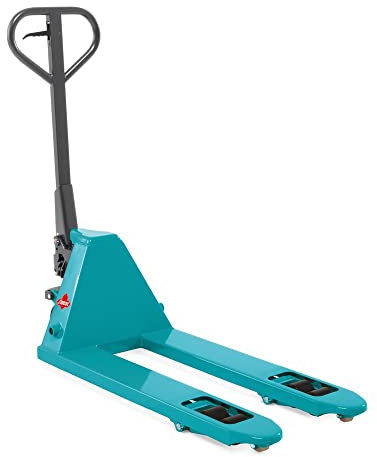 Ameise Hubwagen PTM mit kurzer Gabel | 2.000 kg Tragkraft | 1.000 mm Gabellänge | Lenkrad aus laufruhigem Vollgummi | Tandem-Gabelrollen aus robustem Polyurethan | Palettenhubwagen