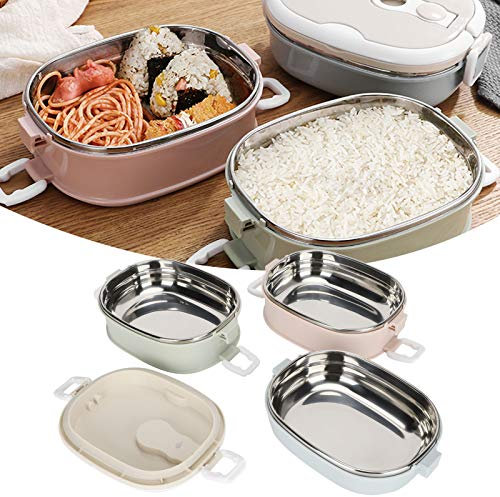 térmica, recipiente de comida aislado pulido a espejo, resistente a altas temperaturas Gran capacidad para el hogar Estudiantes Niños(Three l