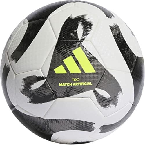 adidas Unisex-Erwachsene Tiro League Art Ball, Weiß/Schwarz/Eisen Metallic/Solar Gelb, 5