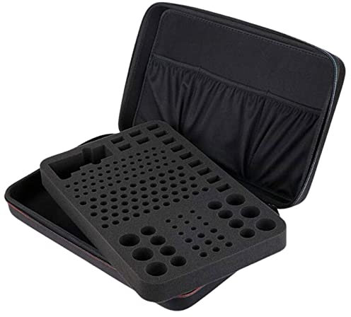 Waterproof Case for Battery, Organizer Bag for Eva Batteries with 3 Compartments, Contains 147 Different Batteries - Organizer Boxes for Hard Batteries, with AAA, AA, 9V Batteries