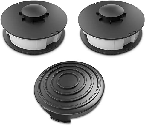FixedbyU Fadenspule Ersatzspule Set 2 Spulen + 1 Spulenabdeckung verstärkt passend für ALDI Gardenline Elektro-Rasentrimmer GLR 450 451 452 453 454 455 456 457 458 459 450