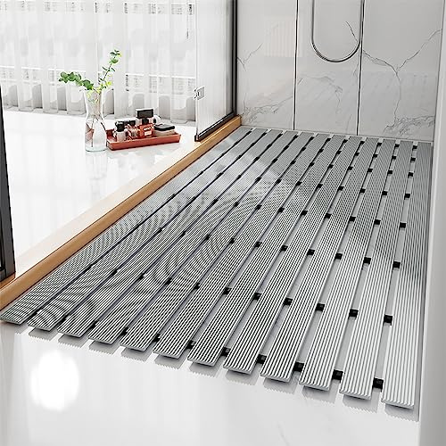 Pevfeciy Duschmatte rutschfest 60x60 cm / 1.2 kg duscheinlage rutschfest modern antirutschmatte dusche Duschvorleger,Automatische Entwässerung,Maschinenwaschbar