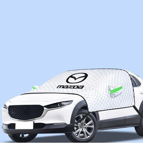 NURCIX Auto Frontscheibenabdeckung,Für Mazda CX5 Mazda CX4 Mazda CX8 Mazda CX30 Mazda CX30EV Winter Windschutzscheibenabdeckung Abdeckung Faltbar Eisschutzfolien gegen Schnee Frost,CX5
