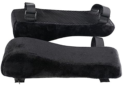 MAGICLULU 1paar Bürostuhl Armlehnenpolster Aus Memory-Schaum Ergonomische Kissen Für Armstütze Schwarz Anti-rutsch-Boden Für Optimalen Komfort Und Schmerzlinderung Beim Arbeiten