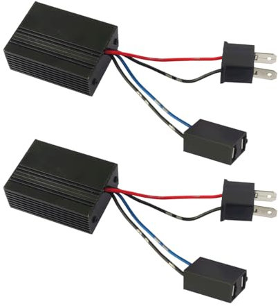 CGEAMDY 2 Pièces Décodeurs De Résistance D'ampoules De Voiture, Décodeur LED Ampoule Phare Adaptateur Warning Canceller Résistance sans Erreur, Conversion D'ampoules à Résistance pour Phares à LED H7