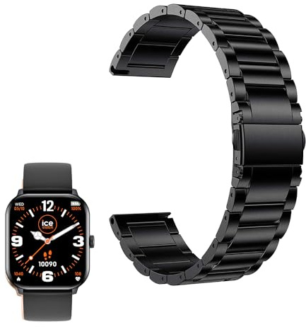 Compatible pour ICE-WATCH Metal Acier Classique Bracelet De Remplacement Compatible pour ICE-WATCH - Ice Smart Montre Connectée Femme 1.85 inch