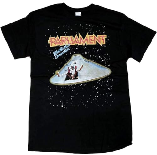 WOIQVD Parliament Funkadelic T T-Shirts à Manches Courtes Mothership Connection George Clinton(Large)