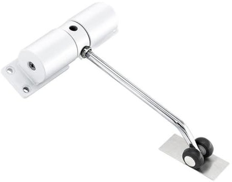 TüRschließEr Automatischer Frühlings-Holztürschließer aus Stahl, einstellbare Geschwindigkeit, leises, langsames Tor, das for 20 kg Brandschutztür-Rücklaufpuffer schließt TüRschliesser(White)