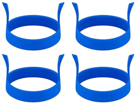 Anillos para huevos para freír huevos,Anillo para molde para huevos - 4 anillos redondos para hacer huevos - Moldeador de huevos de silicona, moldes para huevos para plancha, moldeador de tortitas de