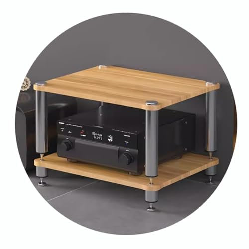 HiFi-Audio-Schrank mit stoßdämpfenden Füßen, Holz, 4-lagiges Audio-Rack für Streaming-Geräte, verbessern Sie Ihr Audio-Erlebnis mit dieser stilvollen und funktionalen Aufbewahrungslösung