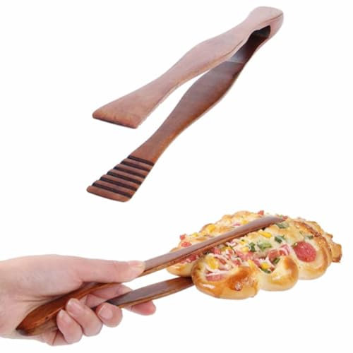 BBQ Cooking Tongs Wooden Clip Buffet Food Tongs Bread Tong Dessert Bread Tongs for Kitchen Camping Grill Buffet Restaurant Pastry