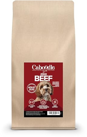 CABOODLE Dog Food, Grain Free Complete Adult Dry Dog Food, For Fussy Eaters, Superfood Crunch dry dog food for adult dogs (6kg, Beef)