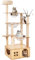 Mekidulu Rascador para Gatos,173CM Rascador para Gatos Grandes,con 1 Casa Gato, 3 Cuencos, 13 Gato, 5 Plataformas, 3 Pelotas de Juguete, (Color Madera M07) Raumkapsel,Kratzsäule