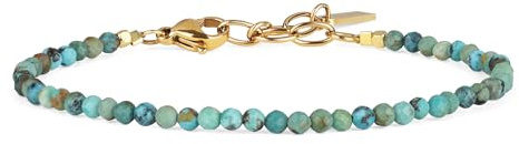 COAI Frauen Kristallarmband aus facettierten Steinperlen mit Goldene Kette Glücksarmband für Damen