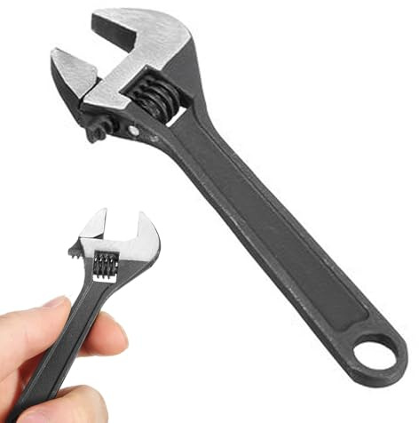 LKTFATD 10,2 cm großer verstellbarer Mini-Schraubenschlüssel, kompakter verstellbarer Schraubenschlüssel für Mechanik-, Auto- und Fahrradreparaturen, tragbares Handschlüssel, leicht und langlebig