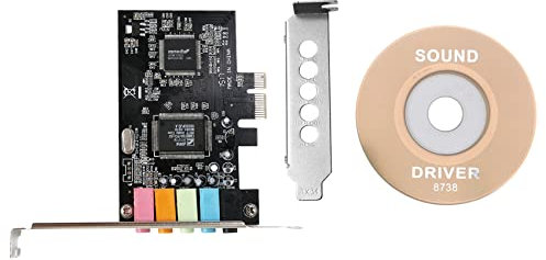 Giuneuow PCIe Sound Card 5.1, PCI Express Surround 3D Audio Card for PC with High Direct Sound Performance & Low Profile Bracket