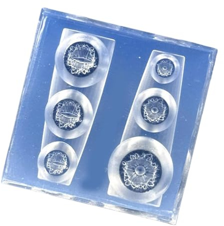 Moule à ongles flexible réutilisable en silicone fait à la main pour créer des modèles de manucure élégants en relief