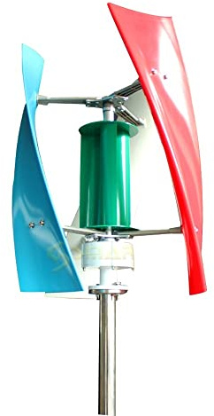 Aerogenerador Eolico Molino de viento de energía libre de eficiencia Real 1kw 1.5kw 12v 24v eje Vertical generador de turbina de viento Maglev permanente salida(MPPT Controller,24V,1500W)