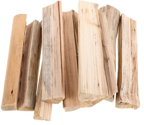 Garneck 10 Pièces Bois de Chauffage Séché Bûches de Cuisson pour Four à Pizza et Feu de Camp Faible Fumée Bois Fendu Propre pour Cuisson Extérieure et Grillades