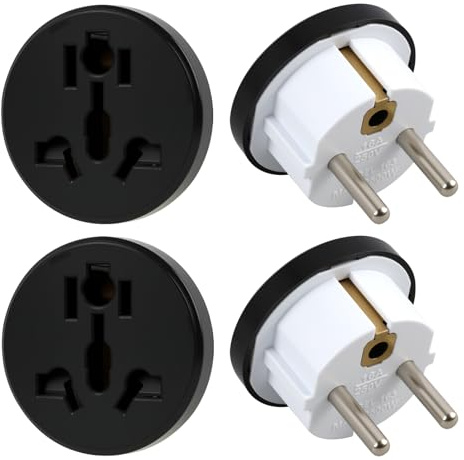 Adaptador de enchufe inglés a Francia, adaptador universal para EE.UU., Reino Unido a la UE, Reino Unido, China y Suiza, adaptador compacto de 2500 W, adaptador de enchufe seguro para viaje y hogar