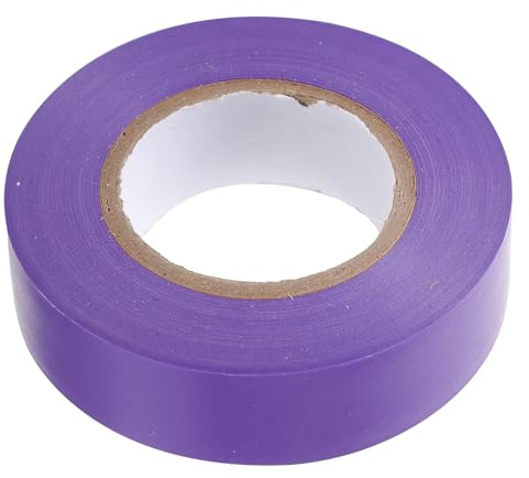 Homoyoyo Cinta Eléctrica Aislante Morada Autoadhesiva 19 Mm X 20 M para Cables, Resistente a Altas Temperaturas, Resistente Humedad Frío, Cinta Aislante para Uso Industrial y Reparación