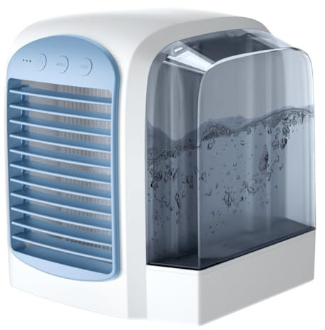 Mini enfriador de aire personal refrigerado por agua para oficina en casa (azul)