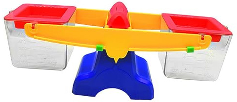 Sharplace Bilancia per Bambini con Doppio Piatto, Giocattolo Leggero per Contare, Giocattolo, Secchiello, Bilancia per Addizioni, Blu, Taglia unica bambino