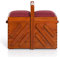 Prym Sewing Box, Red, Blue, Brown, medium