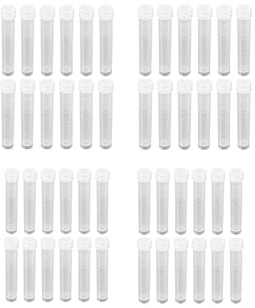 Tubos de ensayo 100pcs Tubos de ensayo de plástico 10 ml con límite para el laboratorio de investigación científica