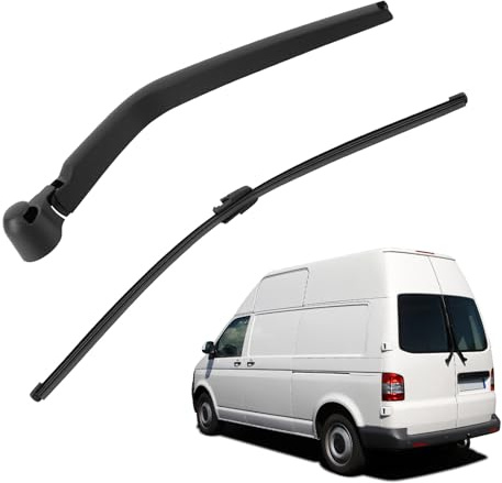 Hinterer Scheibenwischerarm Ersatz für VW Transporter T5 2003-2015/T6 2015-2024/Caddy 2003-2019, Heckscheibenwischer&Heckwischerarm, Auto Heckwischerblatt Wasserdicht Heckscheibenwischerarm (Links)