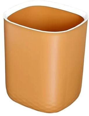 RUNZE765Z Corbeille à Papier Poubelle Domestique Grande capacité, Toilettes, Bureau, Salon, Panier à Papier, Cuisine, Seau de Stockage des déchets Poubelle De Bureau(Orange,M)