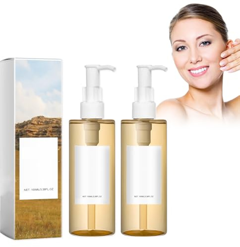 Dyceittdia 2pcs Cleansing Oil, Olio Detergente Viso Delicato e Leggero, Rimozione Quotidiana del Trucco, Deterge Delicatamente il Viso e Rimuove il Trucco di Occhi e Labbra, 2pcs*100ml, cream4