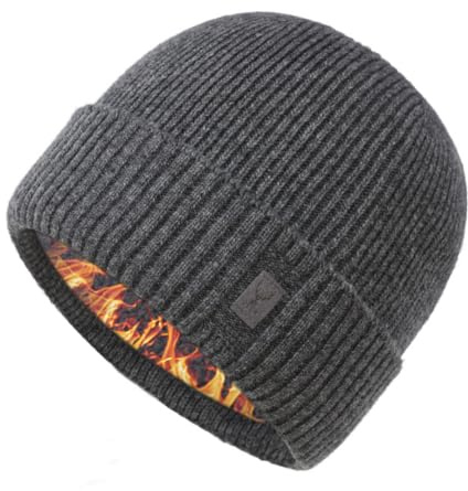 Pyrafox Herren Merinowolle Mütze Wintermütze Beanie Großer Kopf 57-63cm | Damen & Unisex, Merinowolle Mütze Beanie, Strickmütze Wollmütze, Warme Merino Wolle Fleece Gefüttert, Winter Outdoor Haube