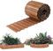 Bordure de Jardin en métal 20cm H x 6m Long, Bordure de Paysage ondulée Bordure de pelouse galvanisée, Bordure de Jardin Flexible pour parterres de Fleurs entourés d'arbres- Rouille
