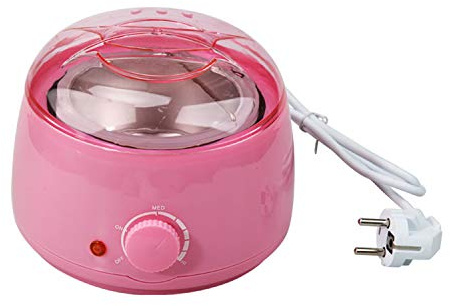 Wachswärmer, Wax Heater Haarentfernungsset mit Einstellbarer Temperatur für Männer/Frauen Haarentfernung Augenbrauen Gesicht Arme Beine Bikini Schmerzloses Abziehen (Pink)