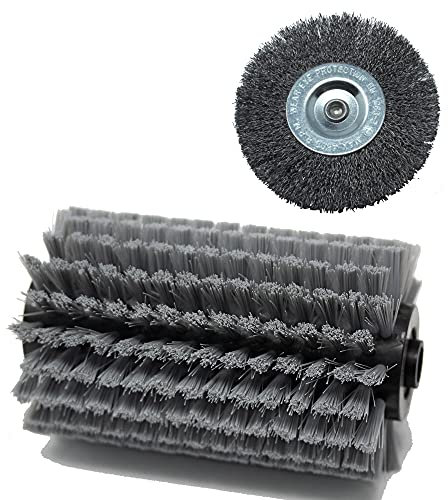 Grizzly Tools Ersatz Fugenbürste Reinigungsbürsten Aufsatz für Beton Stein Holz Pflaster zur Unkraut und Moosentfernung