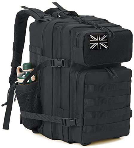 QT&QY Military Tactical Backpacks For Men Army Molle Daypack 25L/35L/45L Lage 3 Day Bug Out Bag Camping Hiking Rucksack With Bottle Holder