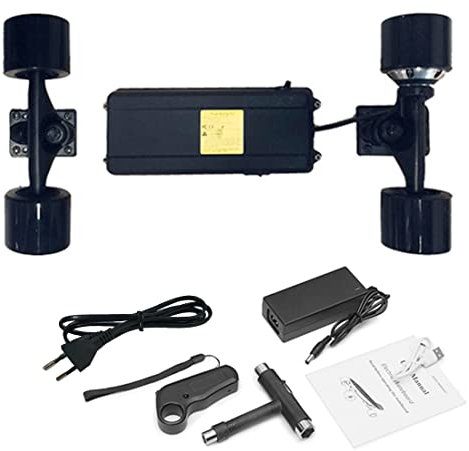 FATOX Skateboard Elektro DIY-Modifikationskit, 15KM/H Einzelantrieb Elektro Bürstenloser Offroad E Longboard Bausatz mit Fernsteuerung, Einstiegs Skateboard Modifikationen (ohne Board)