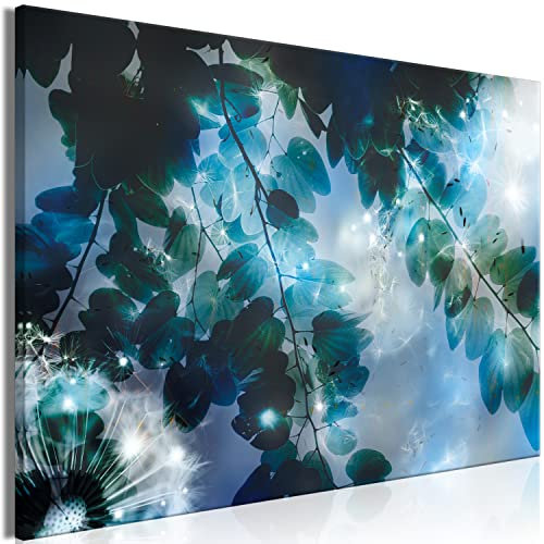 murando - Akustikbild Pusteblume Bilder Akustikschaum Hochleistungsschallabsorber Schallschutz Leinwand 1 tlg Wandbild Raumakustik Schalldämmung Blätter Baum Zweige Löwenzahn